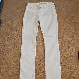 White Straight-Leg Pants
